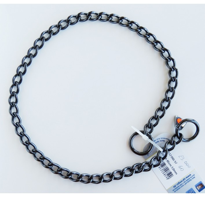 Collar de acero inoxidable negro Herm Sprenger 51112 