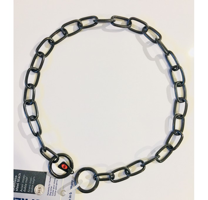 Collar de acero inoxidable negro Herm Sprenger 51541