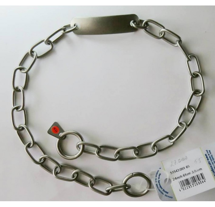 Collar de acero inoxidable mate Herm Sprenger 51543